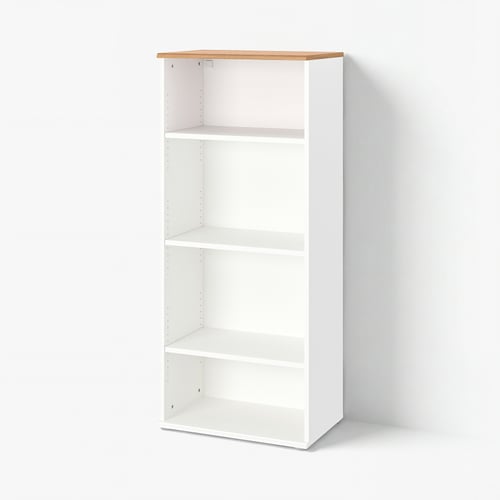 SKRUVBY Bookcase - white 23 5/8x55 1/8 "