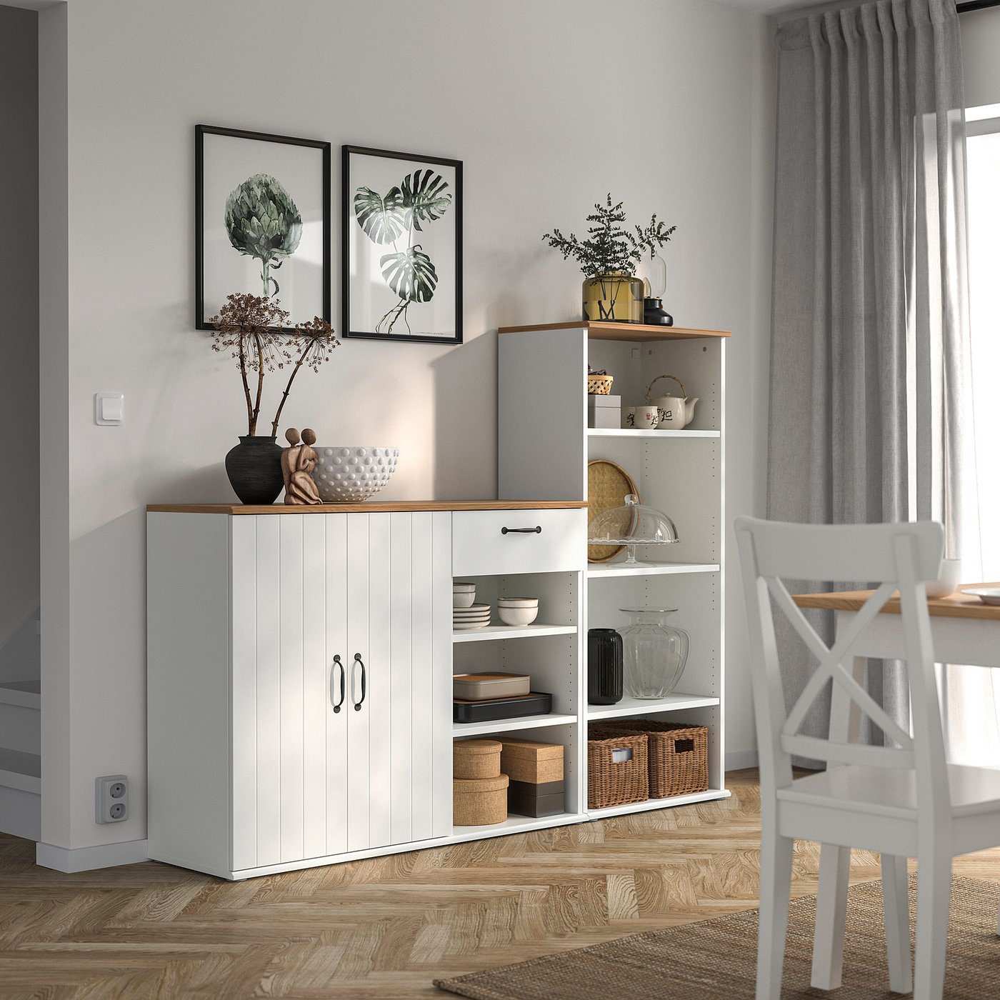 SKRUVBY storage combination, white, 707/8x551/8