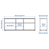 SKRUVBY TV unit, white, 61 3/8x14 3/4x23 5/8 "