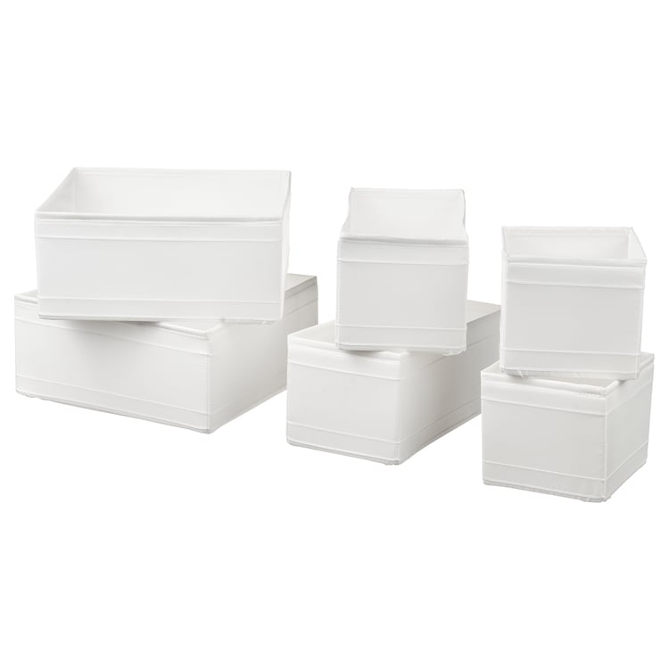 SKUBB box, set of 6, white - IKEA