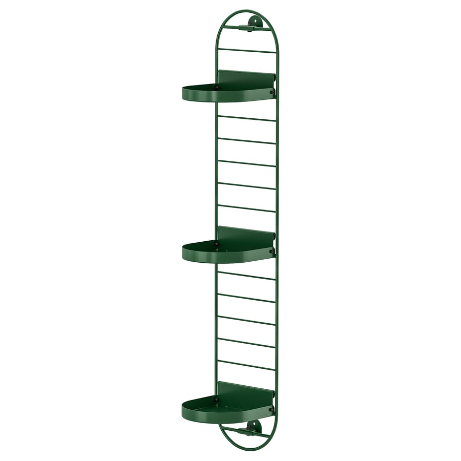 SKUGGRÖNA Wall-mounted plant stand, dark green, 30 ¾ "
