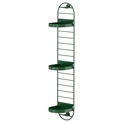 SKUGGRÖNA Wall-mounted plant stand, dark green, 30 ¾ "