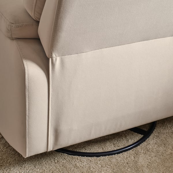 SKULNÄS Recliner rocker and swivel armchair, Hakebo beige