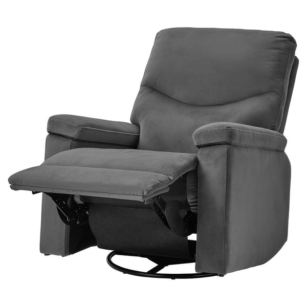 SKULNÄS Recliner rocker and swivel armchair, Hakebo dark gray