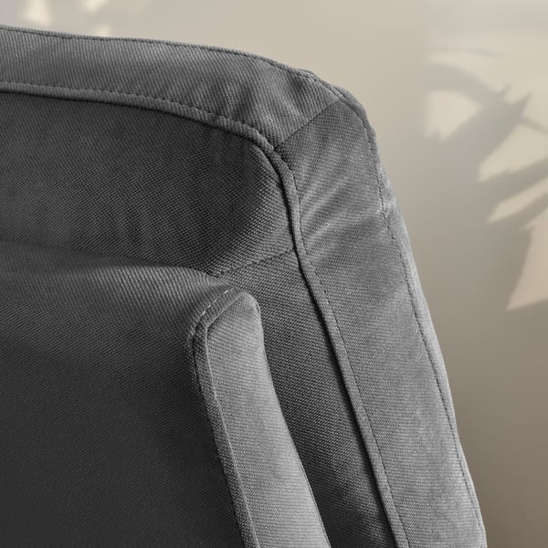 SKULNÄS Recliner rocker and swivel armchair, Hakebo dark gray