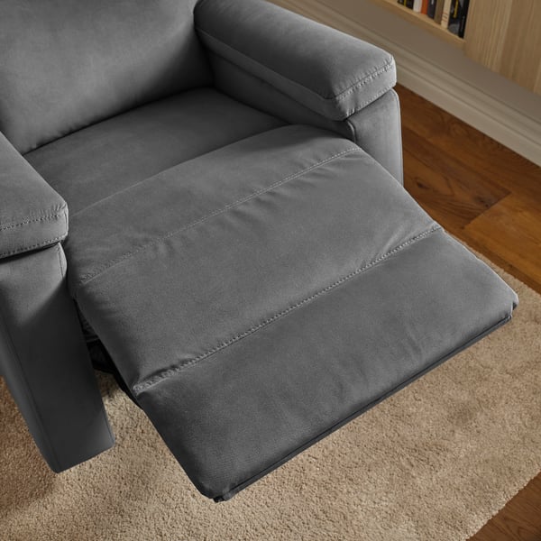 SKULNÄS Recliner rocker and swivel armchair, Hakebo dark gray