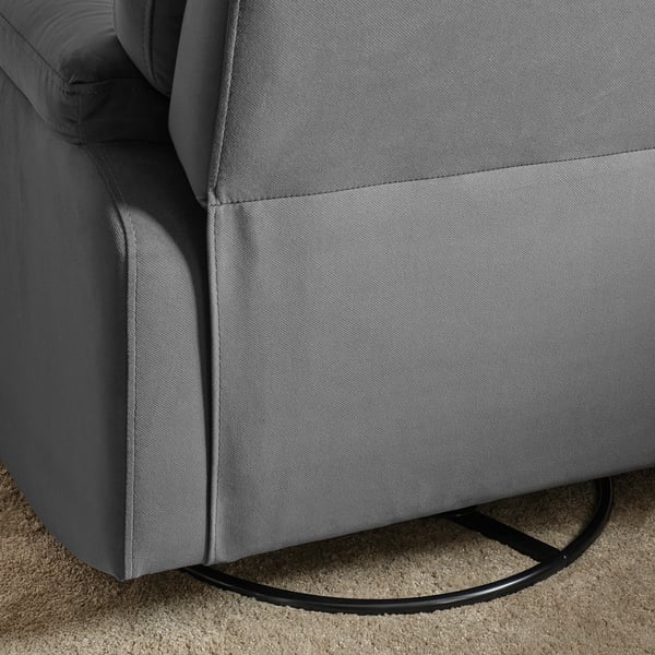 SKULNÄS Recliner rocker and swivel armchair, Hakebo dark gray