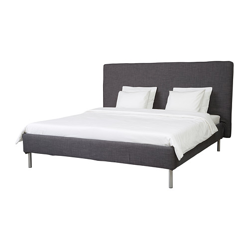 SKULSFJORD Bed frame Queen, Lönset, lining cloth IKEA