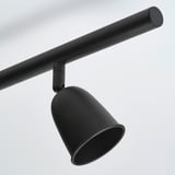 SKURUP Ceiling track, 3 spotlights, black