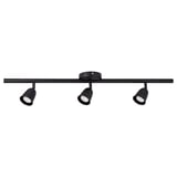 SKURUP Ceiling track, 3 spotlights, black