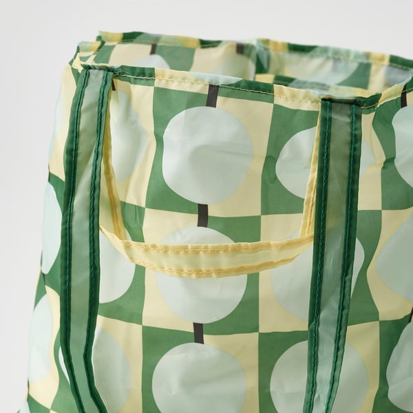 SKYNKE Shopping bag, pale yellow/multicolor, 17 ¾x14 ¼ "
