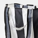 SKYNKE Shopping bag, stripe/black white, 17 ¾x14 ¼ "