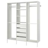 SKYTTA / AURDAL Walk-in wardrobe with sliding doors, white Mehamn/Auli/white stained oak effect mirror glass, 79 1/2x45 1/4x94 1/2 "