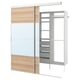 SKYTTA / AURDAL Walk-in wardrobe with sliding doors, white Mehamn/Auli/white stained oak effect mirror glass, 79 1/2x45 1/4x94 1/2 "