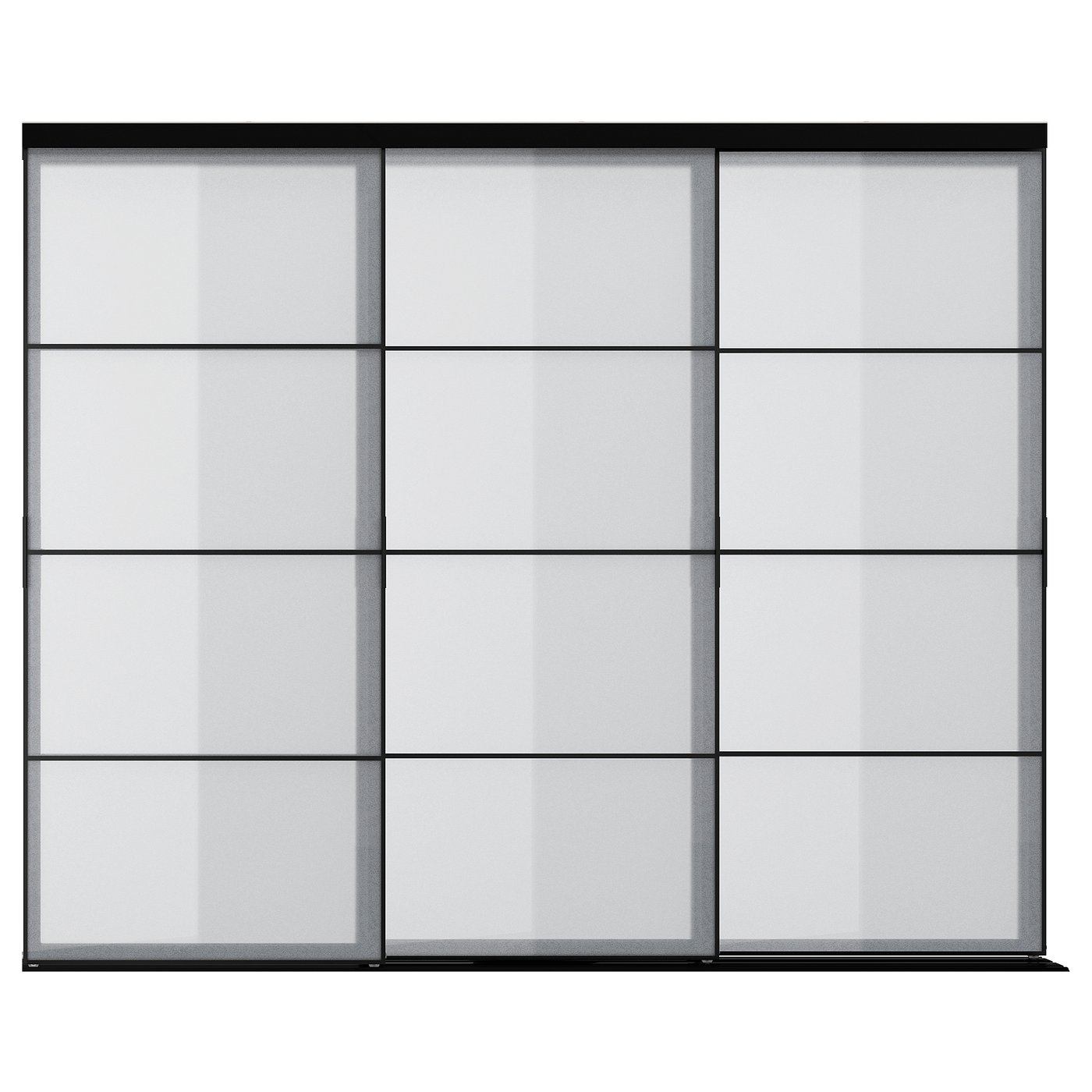 SKYTTA / SVARTISDAL sliding door, black/white paper effect, 1181