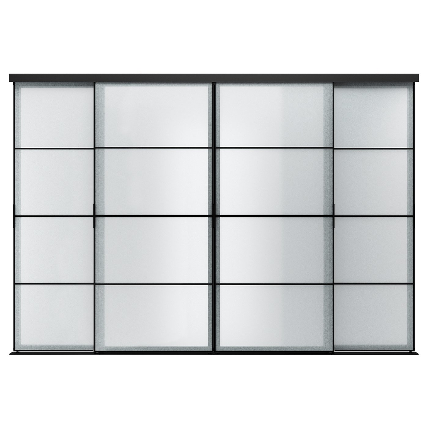 IKEA SLATTO /イケア　スレットー プライベートスクリーン SKYTTA / SVARTISDAL sliding door, black/white paper, 1381/4x941/2