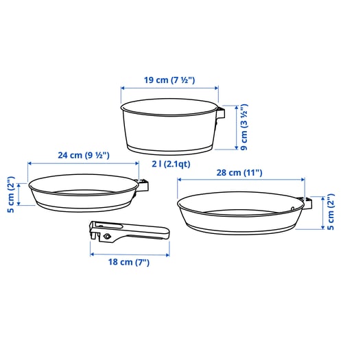 Illustration with measurements for the product: SLÄTROCKA.