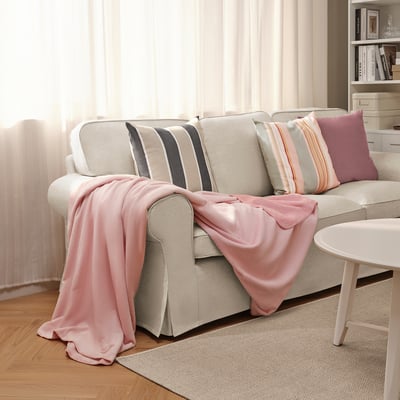 SLÅNGRÅMAL Throw, pink, 59x79 "