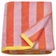 SLÅNHÖSTMAL Bath sheet, orange/pink stripe, 39x59 "