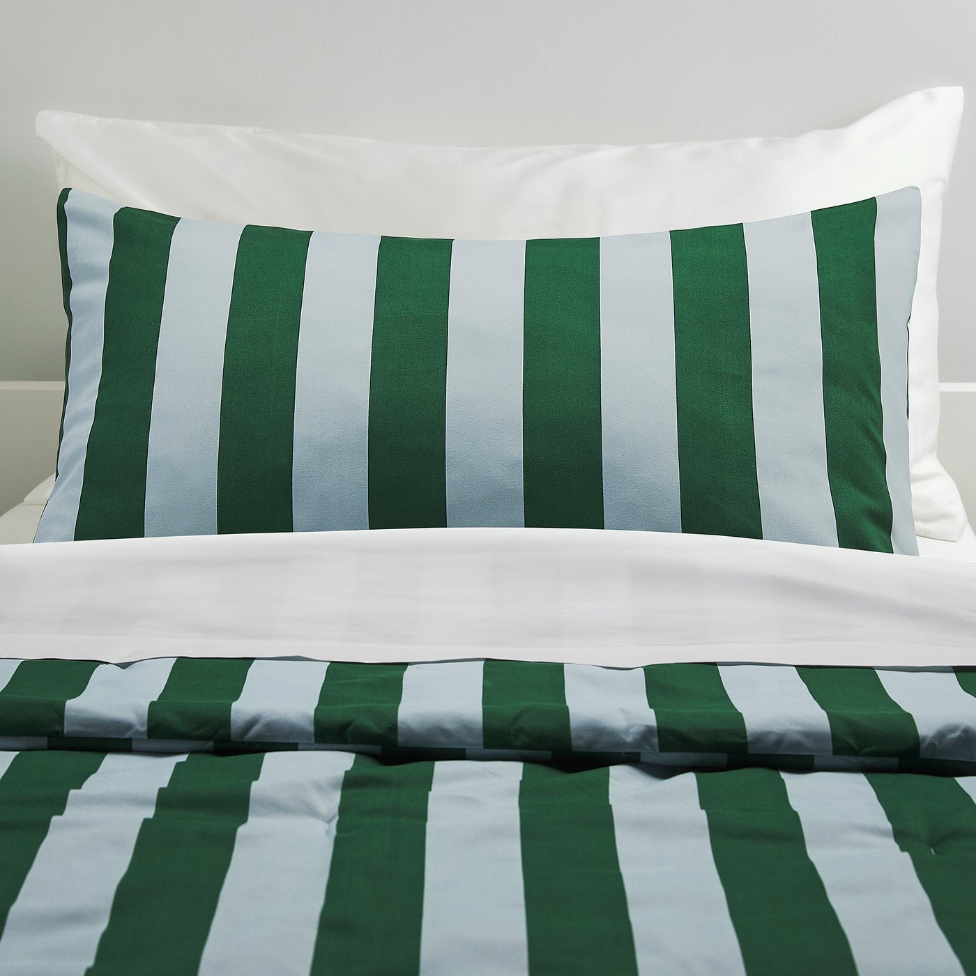 Comforter Set, Green/Blue/Stripe