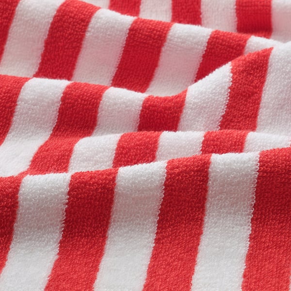 SLÅNHÖSTMAL Guest towel, green/white/red, 12x20 "