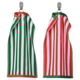 SLÅNHÖSTMAL Guest towel, green/white/red, 12x20 "