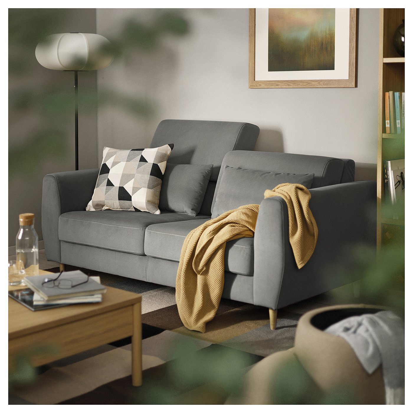 IKEAソファー SÖDERHAMN loveseat, with chaise/Viarp beige/brown - IKEA