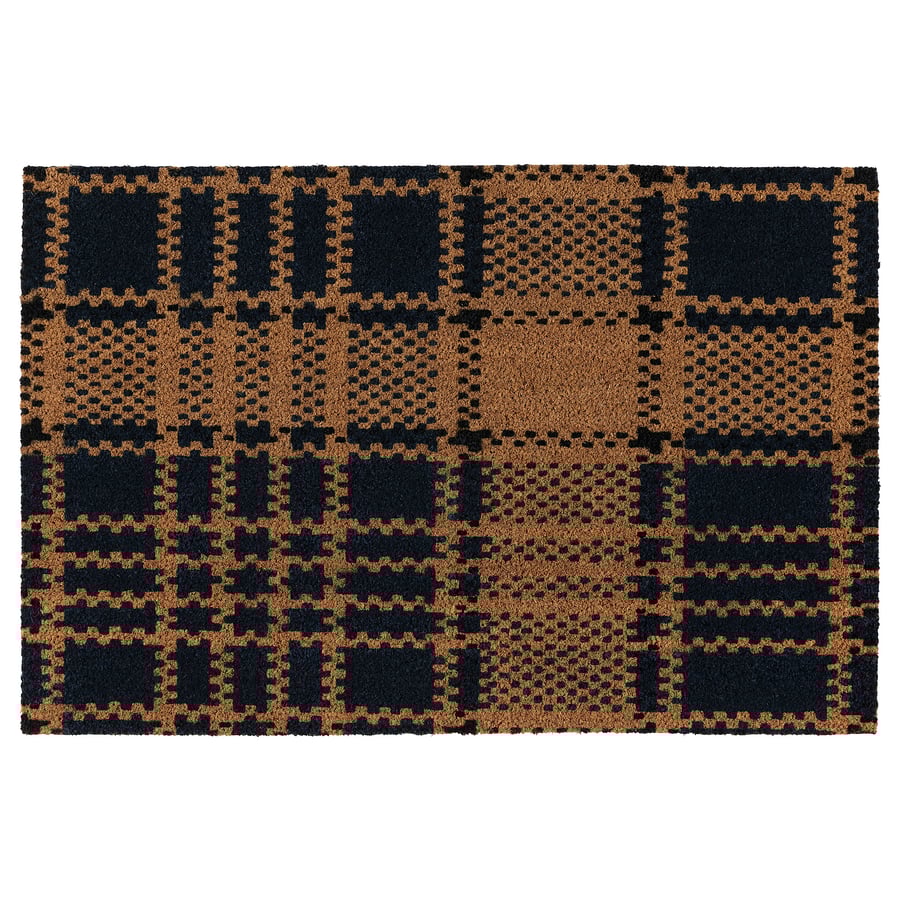 SLIPRAR door mat, blue/dark blue, 2'0"x2'11" IKEA