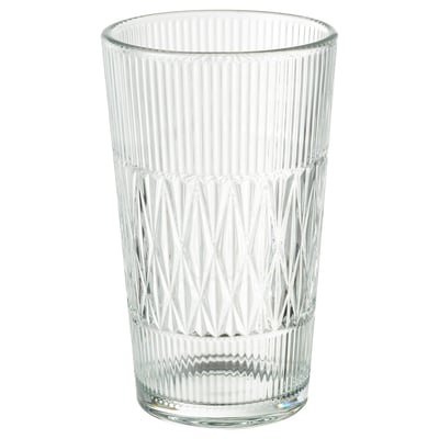 SMÄLLSPIREA Vase, clear glass/patterned, 8 ¾ "