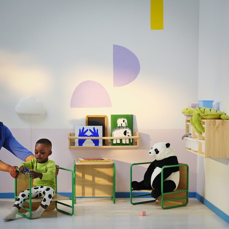 SMÅSKRAKE Multifunctional child chair/table green IKEA