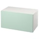 SMÅSTAD Bench with toy storage, white/light green, 35 3/8x20 1/2x18 7/8 "