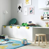 SMÅSTAD Bench with toy storage, white/white, 35 3/8x20 1/2x18 7/8 "