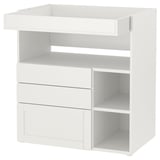 SMÅSTAD Changing table, white with frame/with 3 drawers, 35 3/8x31 1/2x39 3/8 "