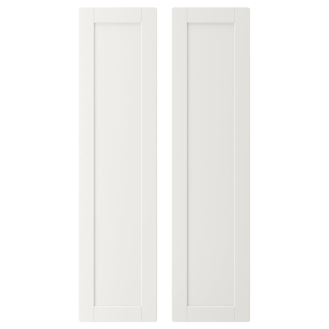 SMÅSTAD door, white/with frame, 113/4x471/4