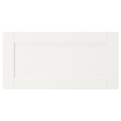 White SMÅSTAD front panel for konstruera drawer, rectangular, smooth surface.
