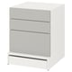 SMÅSTAD / UPPFÖRA 3-drawer chest, white/gray, 23 5/8x24 3/4x29 7/8 "