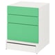 SMÅSTAD / UPPFÖRA 3-drawer chest, white/green, 23 5/8x24 3/4x29 7/8 "
