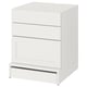 SMÅSTAD / UPPFÖRA 3-drawer chest, white white/with frame, 23 5/8x24 3/4x29 7/8 "