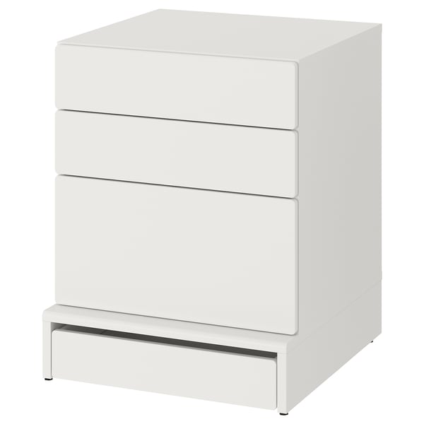SMÅSTAD / UPPFÖRA 3-drawer chest, white/white, 23 5/8x24 3/4x29 7/8 "