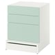 SMÅSTAD / UPPFÖRA 3-drawer dresser, white/light green, 23 5/8x25 5/8x29 7/8 "