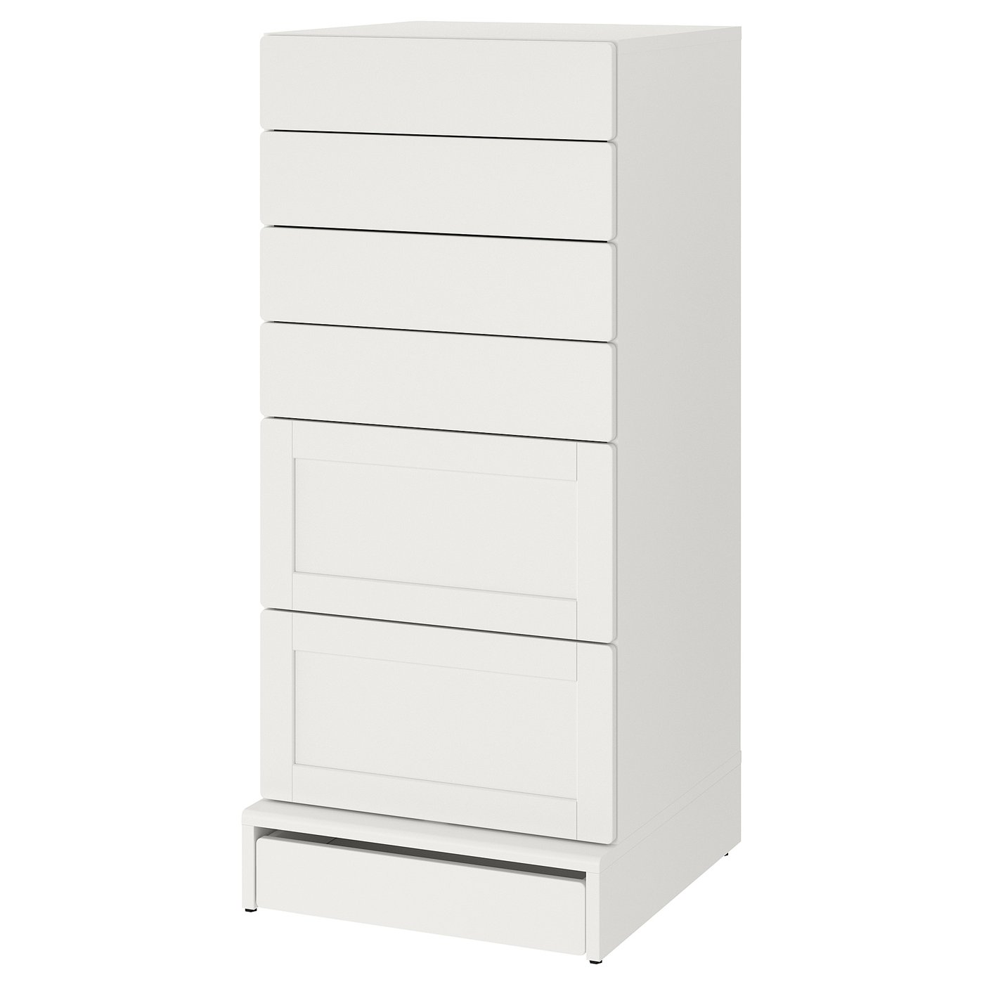 SMÅSTAD / UPPFÖRA 6-drawer chest, white with frame, 235/8x243/4x531/2 -  IKEA