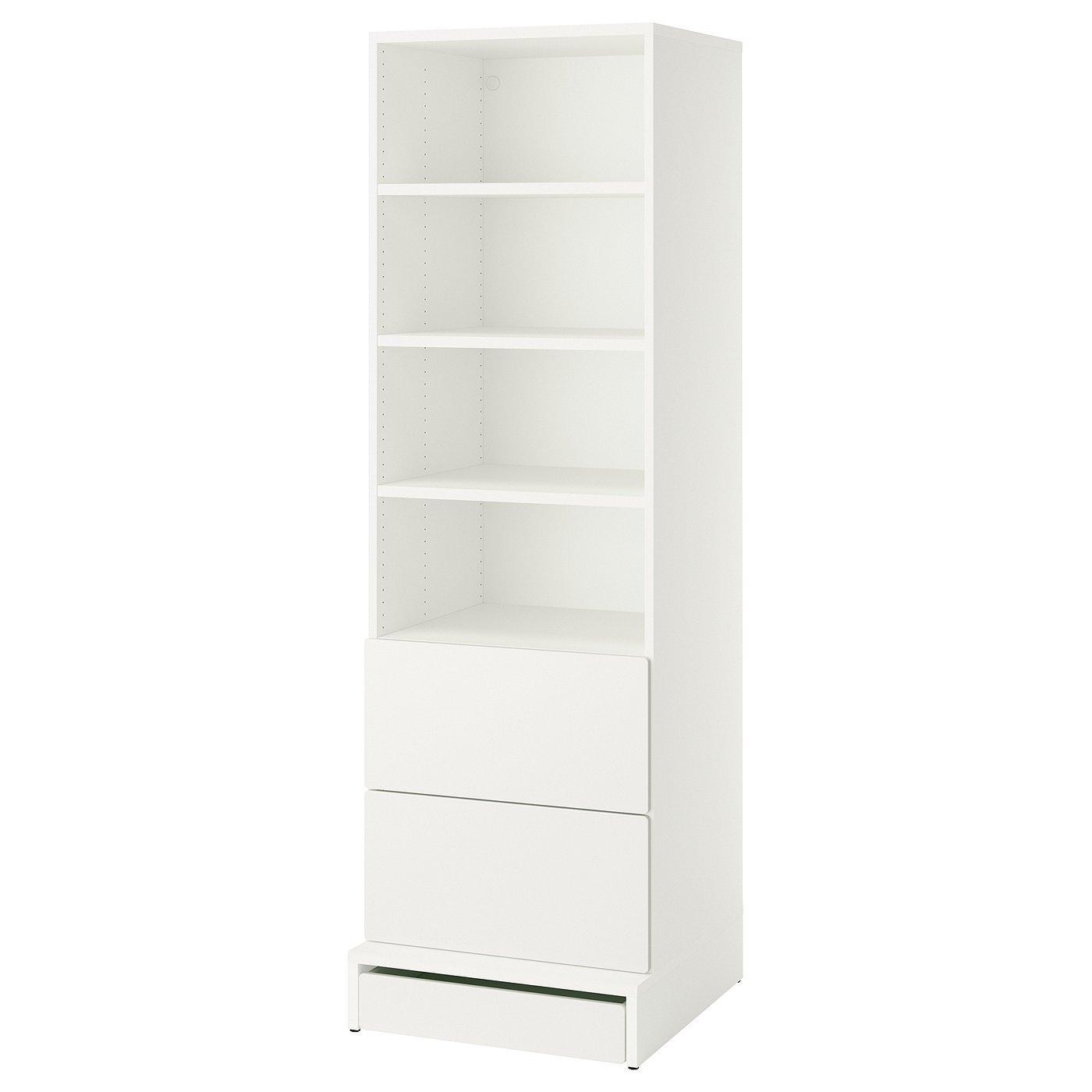 Bookcase, White White/With 2 Drawers