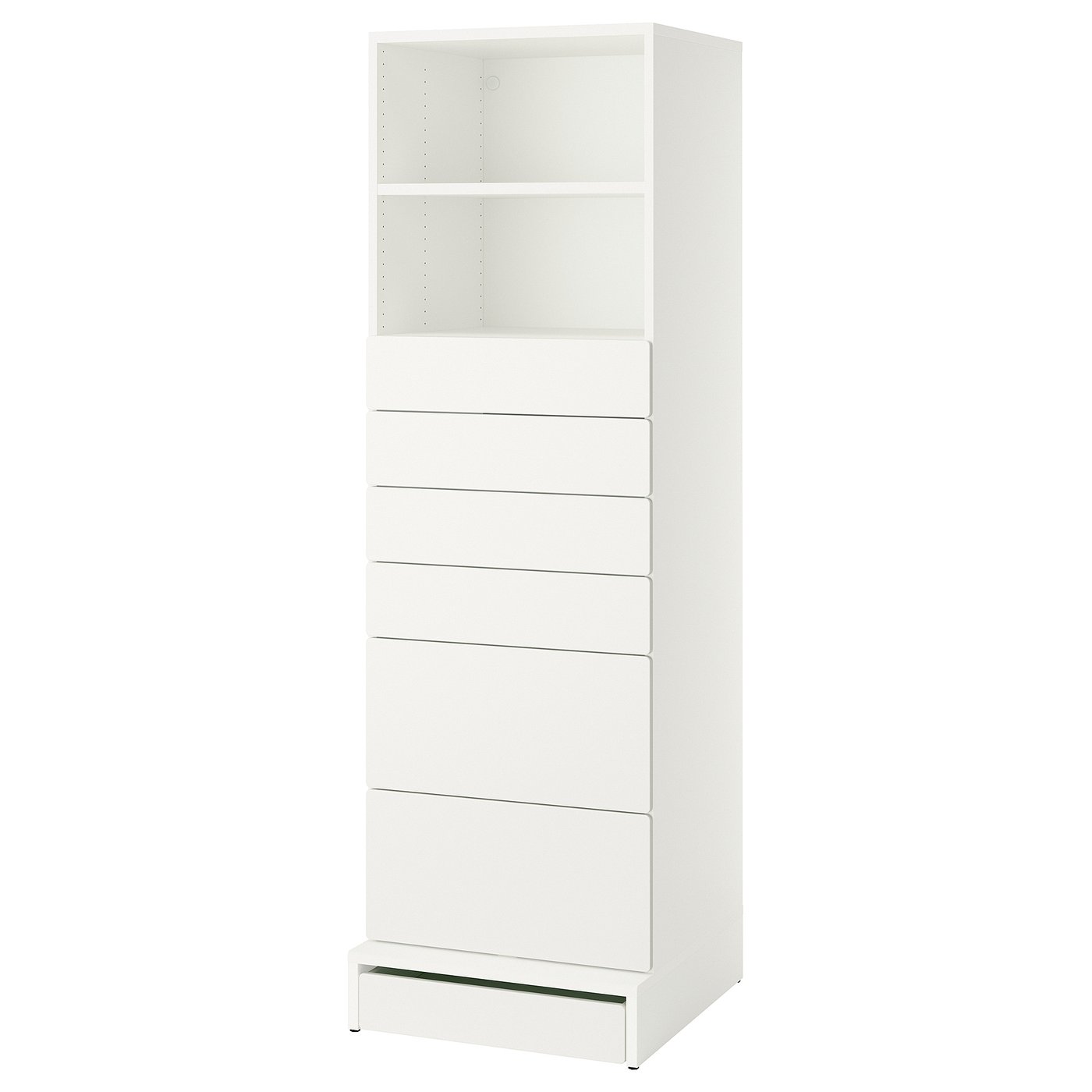 Bookcase, White White/With 6 Drawers