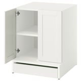 SMÅSTAD / UPPFÖRA Cabinet, white with frame/with 1 shelf, 23 5/8x25 5/8x29 7/8 "