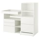 SMÅSTAD / UPPFÖRA Changing table, white white/with bookcase, 59x31 1/2x53 1/2 "