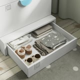 SMÅSTAD / UPPFÖRA Changing table, white with frame/with bookcase, 59x31 1/2x53 1/2 "