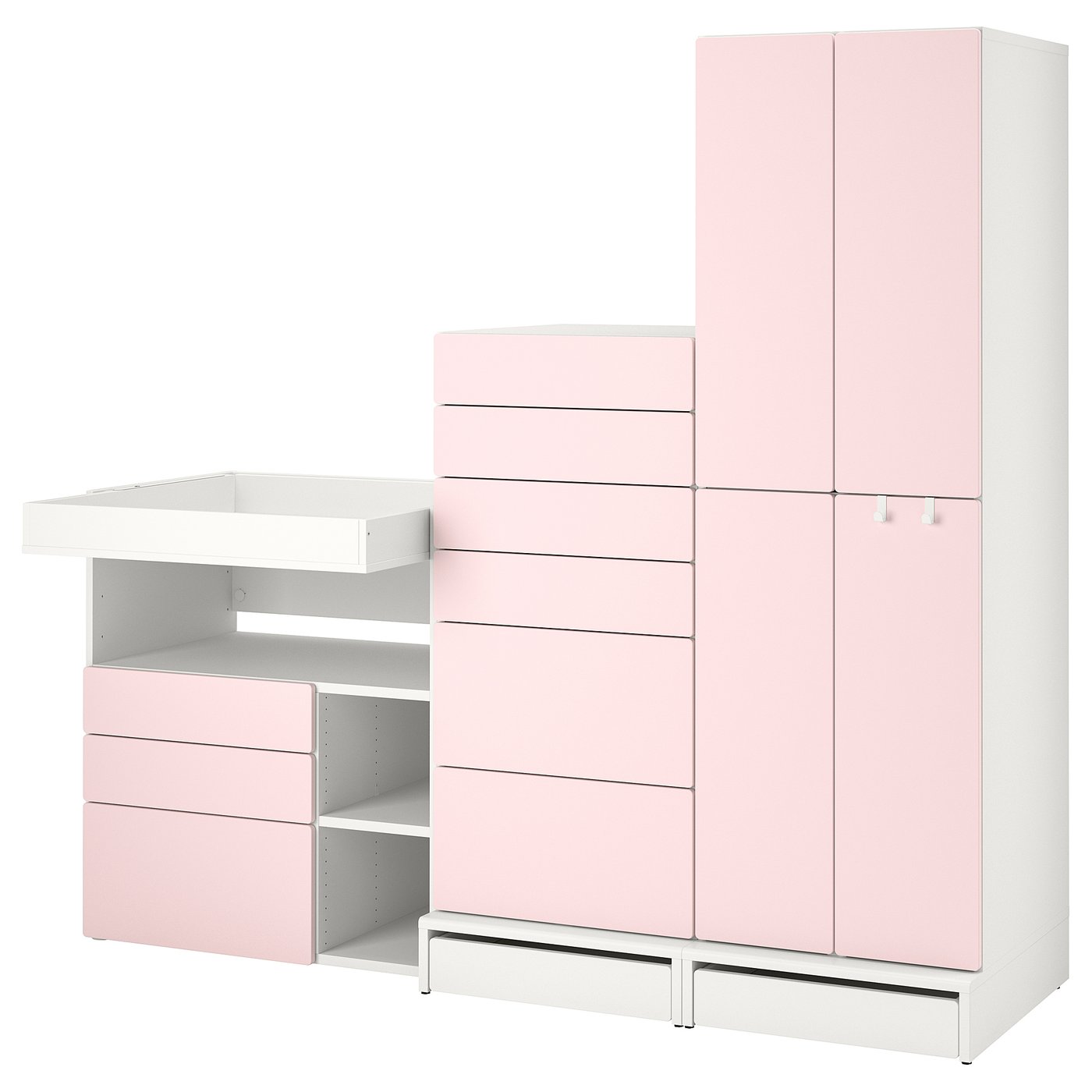 pink changing table