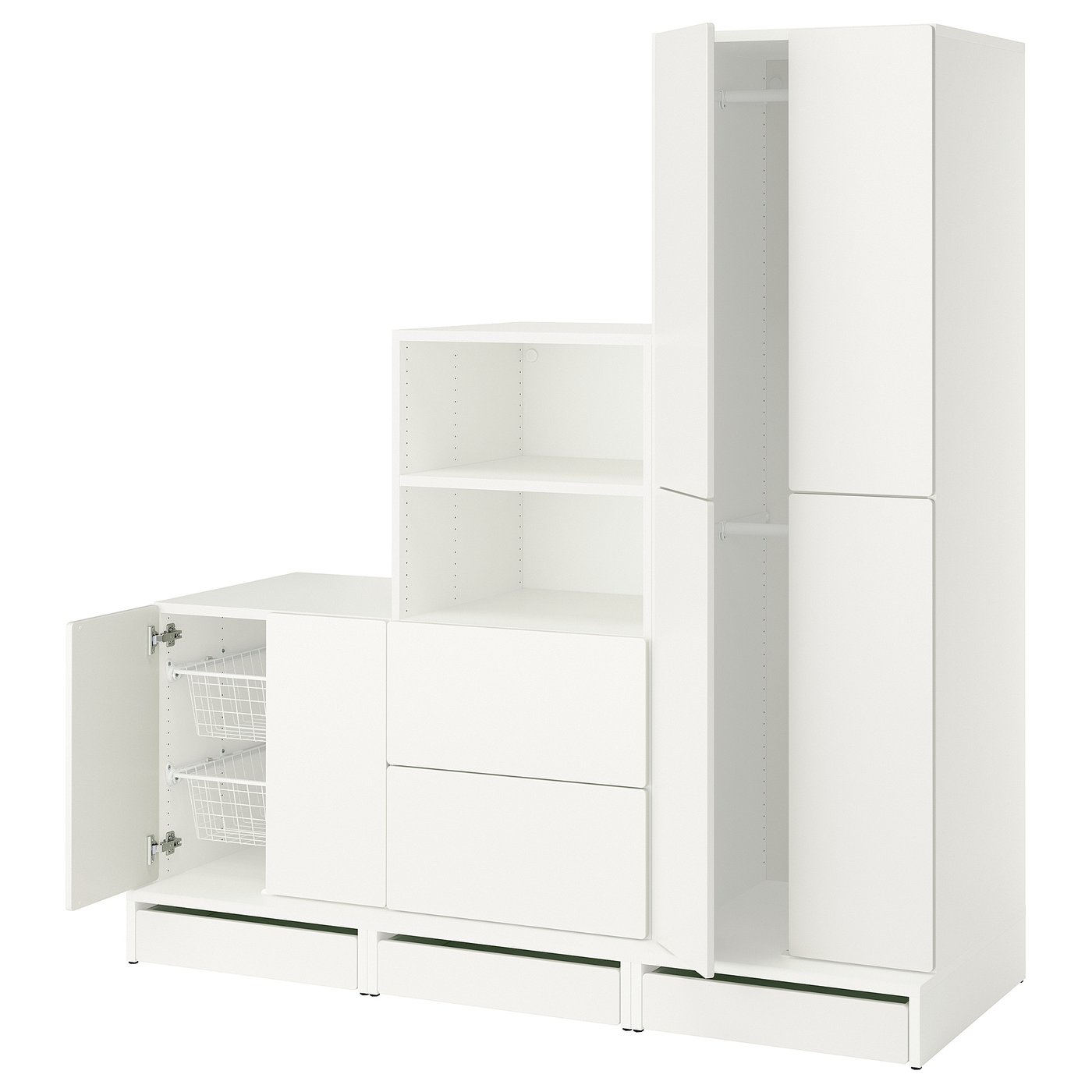 SMÅSTAD / UPPFÖRA storage combination, white/white, 707
