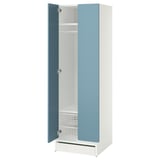 SMÅSTAD / UPPFÖRA Wardrobe, white/blue, 23 5/8x25 5/8x77 1/8 "