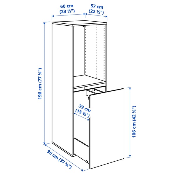 SMÅSTAD Pull-out storage unit, white, 31 ½x22 ½x42 ½ - IKEA